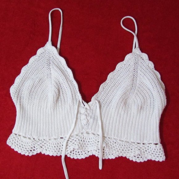 Kendall & Kylie Tops - Kendall & Kylie Crochet Bralette Top Ivory